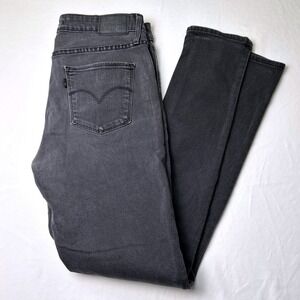 Levi's Womens 721 High Rise Skinny Jeans Charcoal Black Size 31/12 Stretch Denim